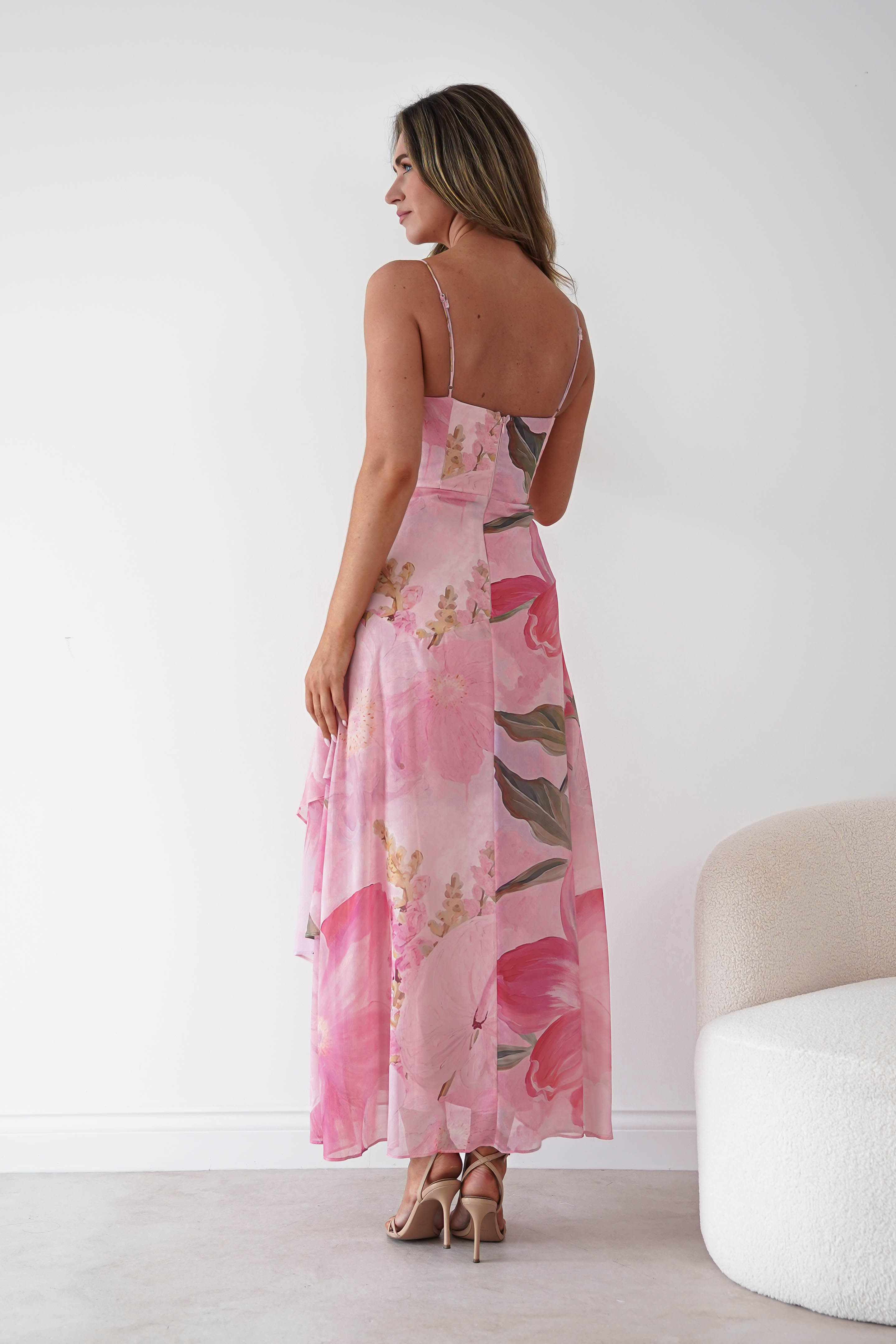 Oh Hello Clothing Women > Clothing > Dresses Maroma Floral Layered Maxi Dress | Pink