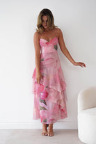 Oh Hello Clothing Women > Clothing > Dresses Maroma Floral Layered Maxi Dress | Pink