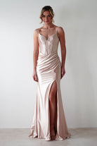 Meaghan Bodycon Gown | Champagne | Debs & Prom | Formal Gown | Oh Hello Clothing