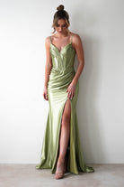 Meaghan Bodycon Gown | Lime Green | Debs & Prom | Formal Gown | Oh Hello Clothing