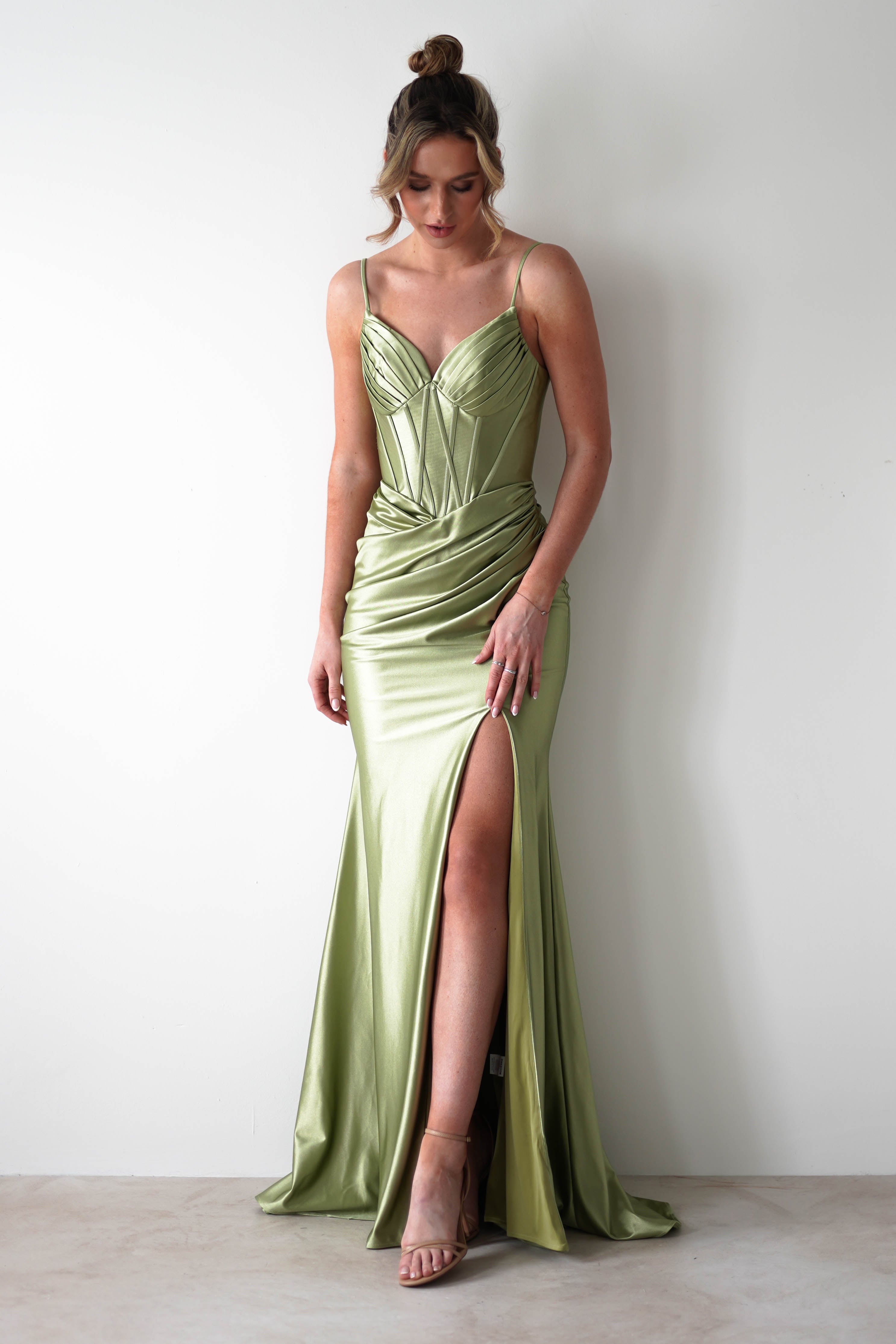 Meaghan Bodycon Gown | Lime Green | Debs & Prom | Formal Gown | Oh Hello Clothing