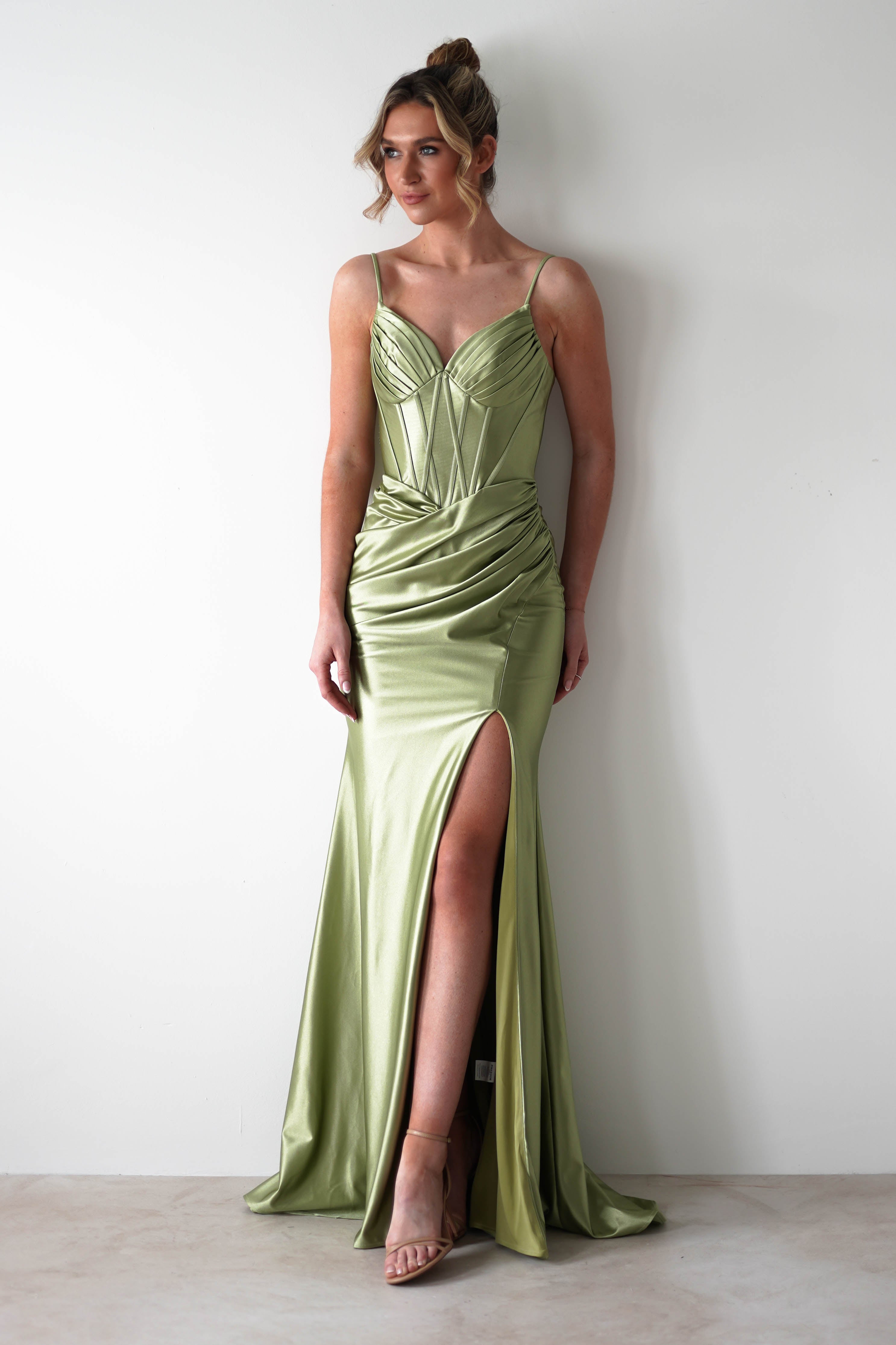Meaghan Bodycon Gown | Lime Green | Debs & Prom | Formal Gown | Oh Hello Clothing