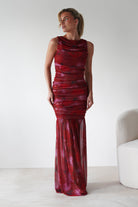 Merlo Mesh Bandage Dress Mixed Print | Wedding Guest Dress | Mesh | Oh Hello Clothing