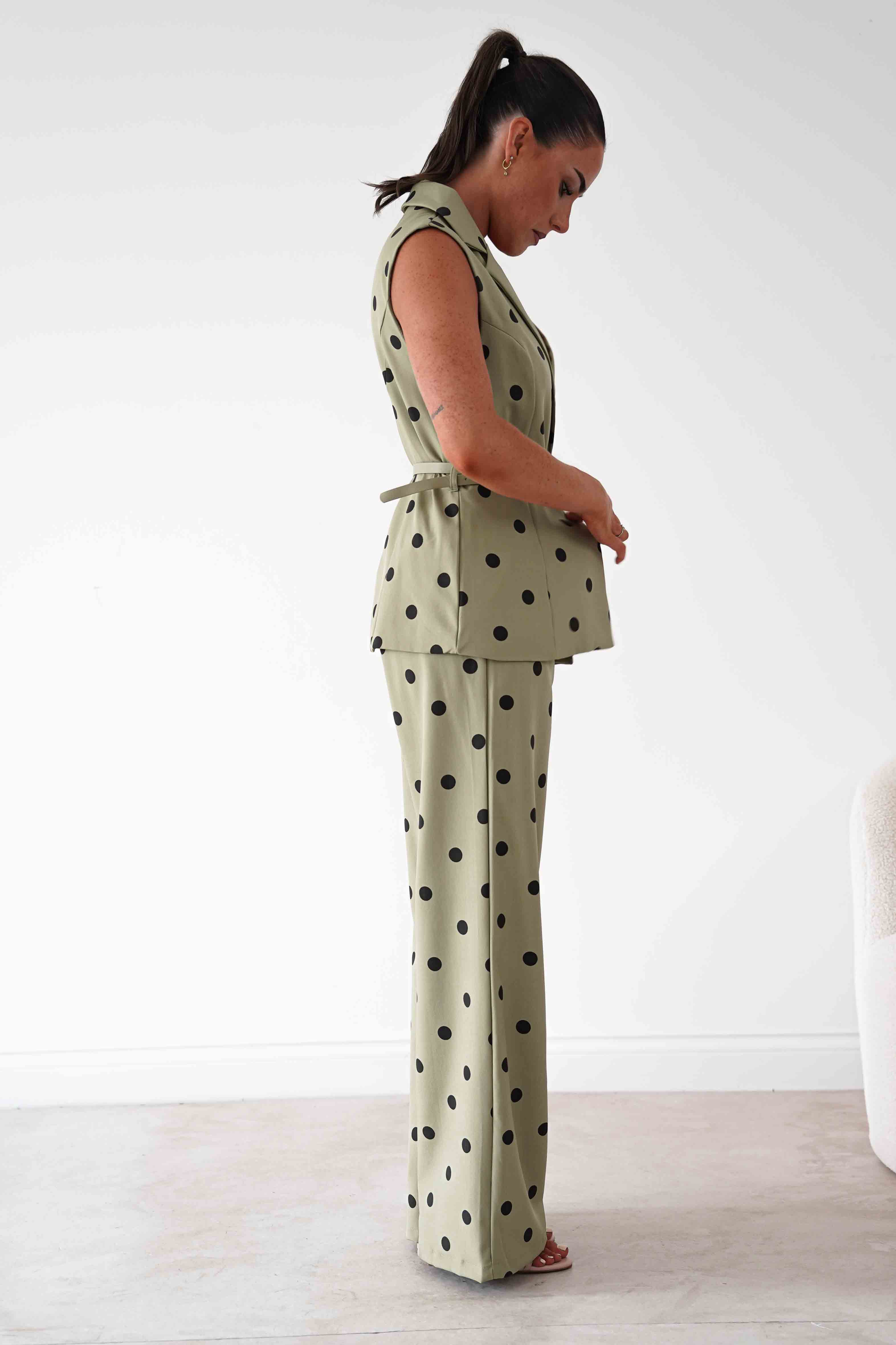 Oh Hello Clothing Women > Clothing > Dresses Mica Polka Dot Co-Ord Set | Olive