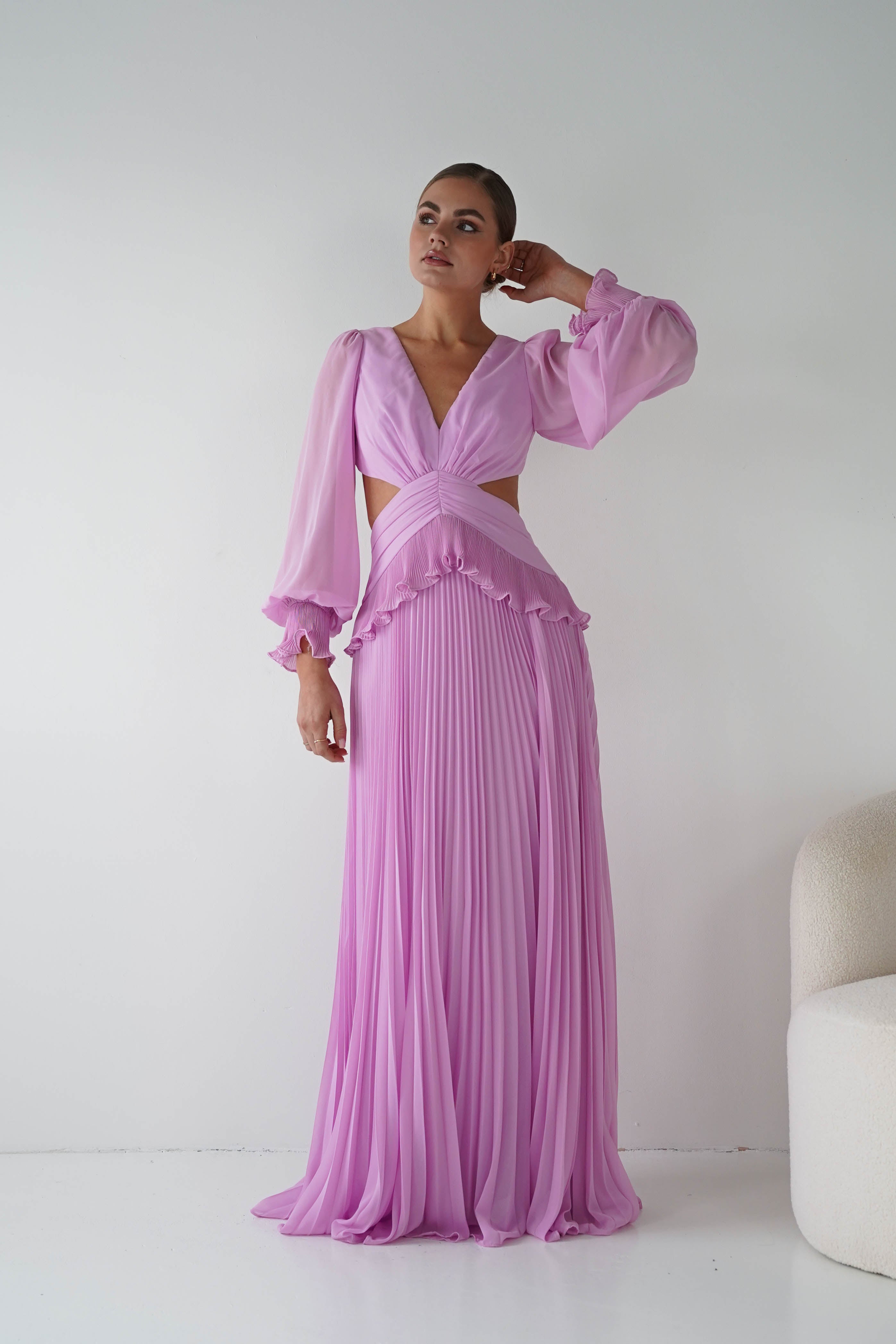 Oh Hello Clothing Women > Clothing > Dresses Middleton Pleated Maxi Dress | Pink