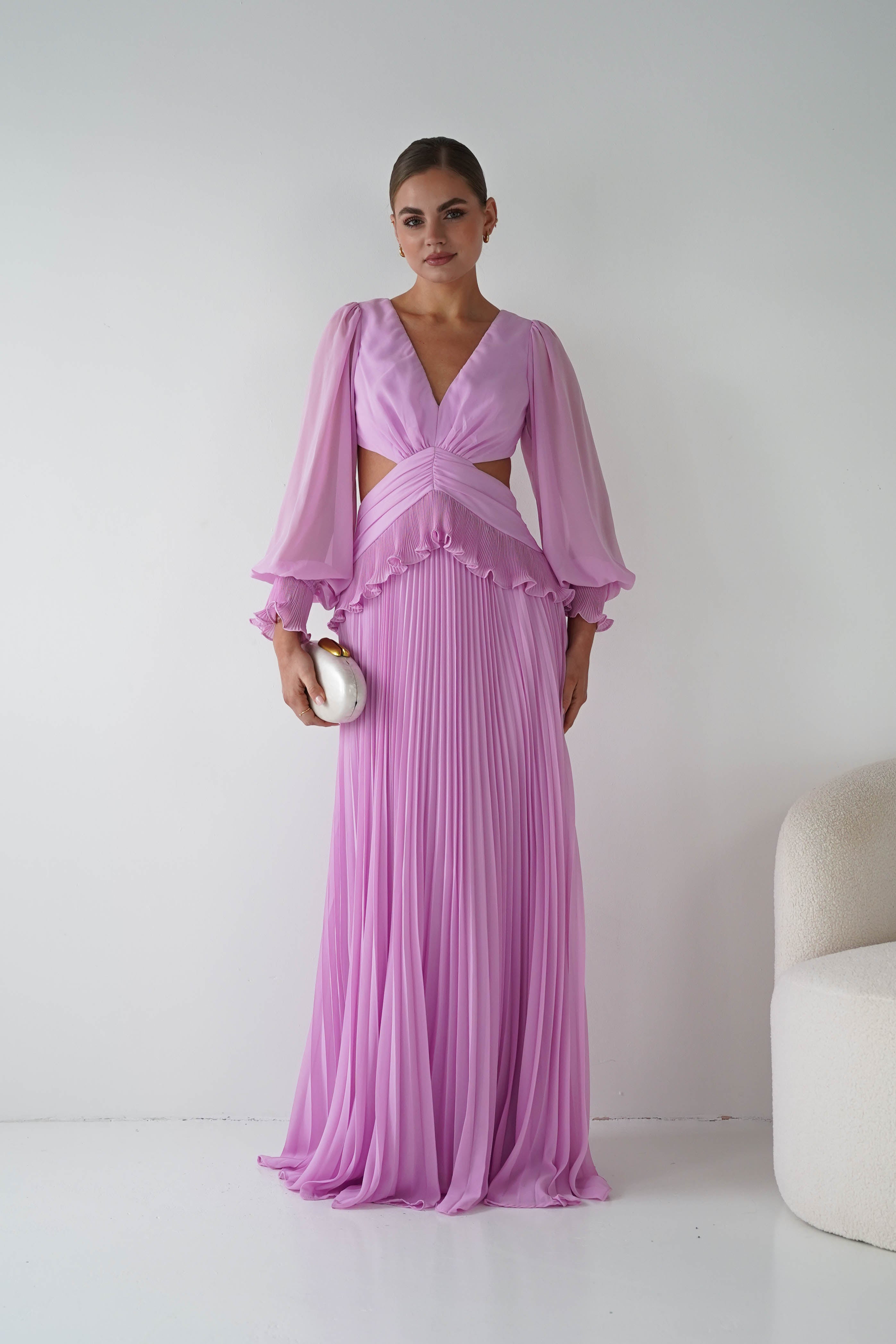 Oh Hello Clothing Women > Clothing > Dresses Middleton Pleated Maxi Dress | Pink