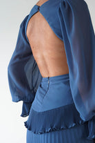 Middleton Pleated Maxi Dress Slate Blue | Wedding Guest Dress | Pleated Skirt | Maxi | Oh Hello Clothing