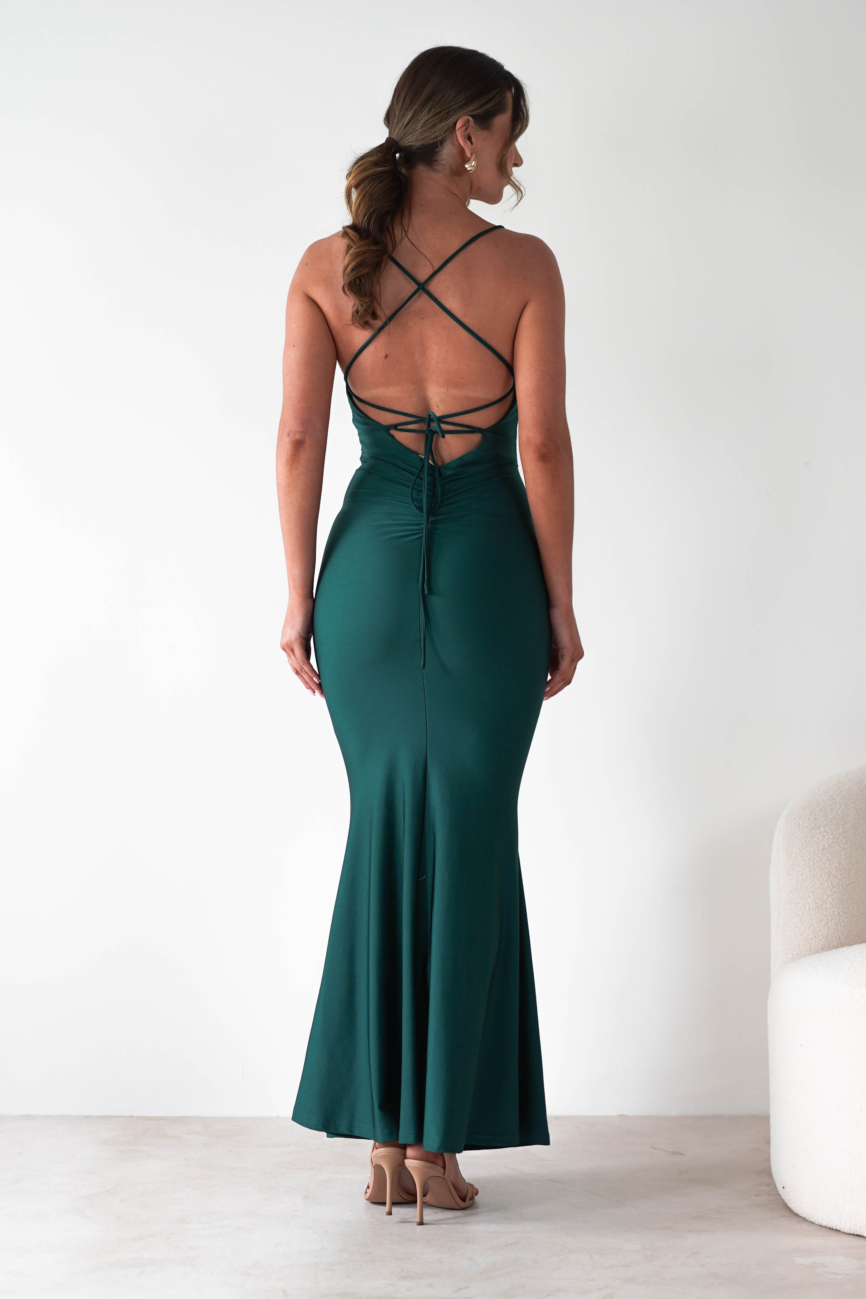 Monette Bodycon Maxi Gown | Emerald Green | Debs & Prom | Formal Gown | Oh Hello Clothing