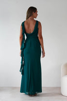 Oh Hello Clothing Dresses Montana Chiffon Maxi Dress | Emerald Green