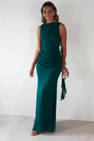 Oh Hello Clothing Dresses Montana Chiffon Maxi Dress | Emerald Green