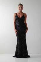 Oh Hello Clothing Dresses 1*DONE -LOVESOME-CD30340-BLACK SEQUIN DRESS