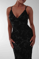 Oh Hello Clothing Dresses 1*DONE -LOVESOME-CD30340-BLACK SEQUIN DRESS
