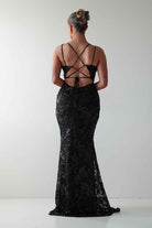 Oh Hello Clothing Dresses 1*DONE -LOVESOME-CD30340-BLACK SEQUIN DRESS
