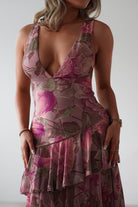 Morgana Floral Ruffle Maxi Dress Mixed Print | Wedding Guest Dress | Maxi | Oh Hello Clothing