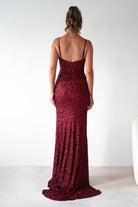 Nalita Bodycon Sequin Gown | Deep Red | Debs & Prom | Formal Gown | Oh Hello Clothing