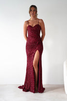 Nalita Bodycon Sequin Gown | Deep Red | Debs & Prom | Formal Gown | Oh Hello Clothing
