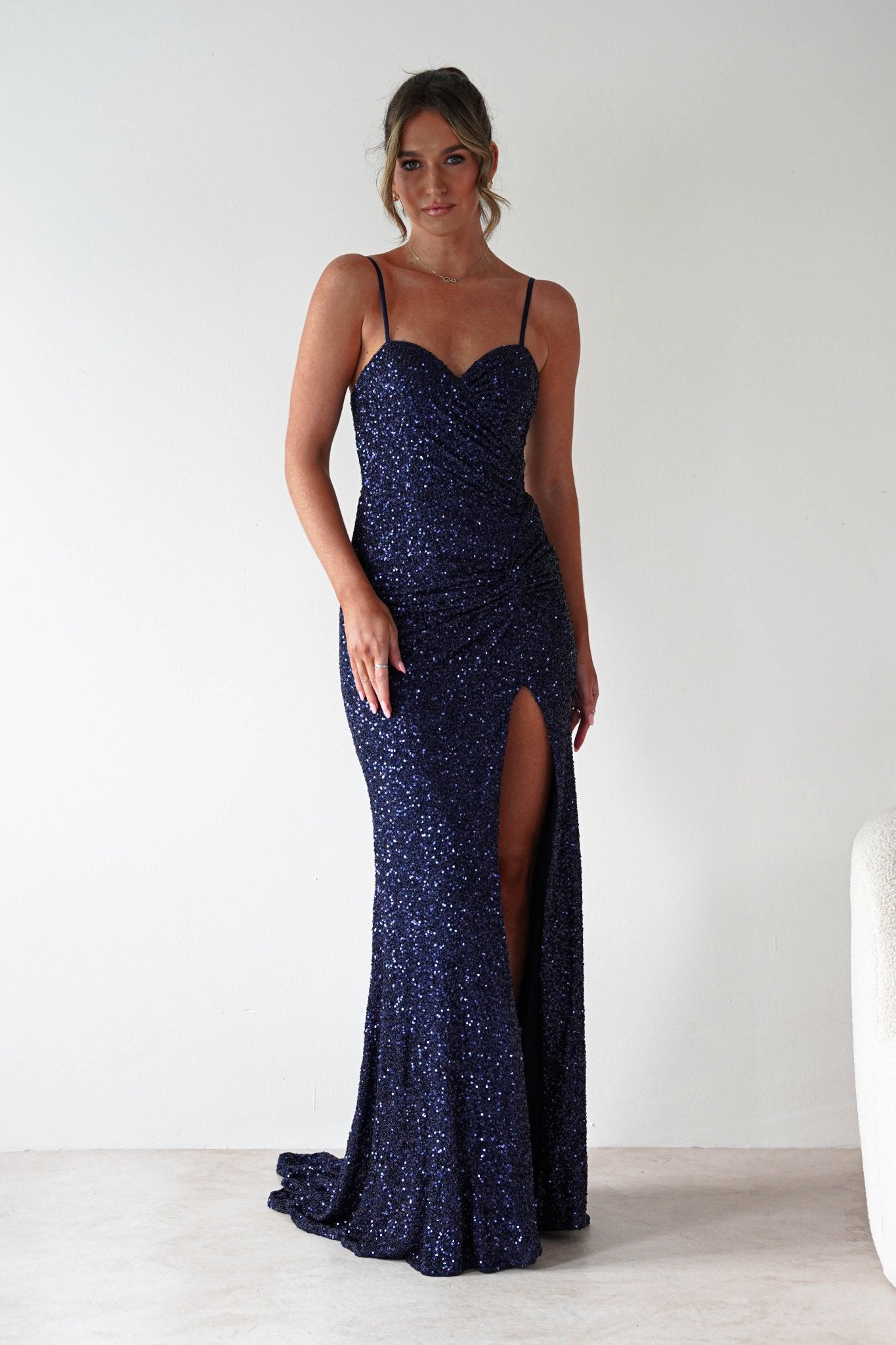 Nalita Bodycon Sequin Gown | Navy | Debs & Prom | Formal Gown | Oh Hello Clothing