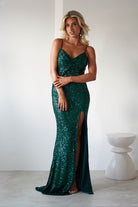 Narissa Sequin Maxi Gown | Green | Debs & Prom | Formal Gown | Oh Hello Clothing