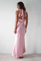 Natalia Soft Satin Maxi Dress Pink | Wedding Guest Dress | Maxi | Satin | Oh Hello Clothing