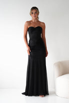 Oh Hello Clothing Dresses Nicola Strapless Glitter Gown | Black