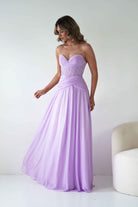 Oh Hello Clothing Women > Clothing > Dresses Nicolette Strapless Chiffon Maxi Gown | Lavender