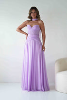 Oh Hello Clothing Women > Clothing > Dresses Nicolette Strapless Chiffon Maxi Gown | Lavender