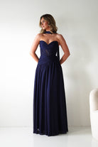 Oh Hello Clothing Women > Clothing > Dresses Nicolette Strapless Chiffon Maxi Gown | Navy