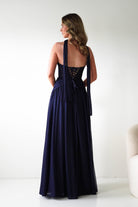 Oh Hello Clothing Women > Clothing > Dresses Nicolette Strapless Chiffon Maxi Gown | Navy
