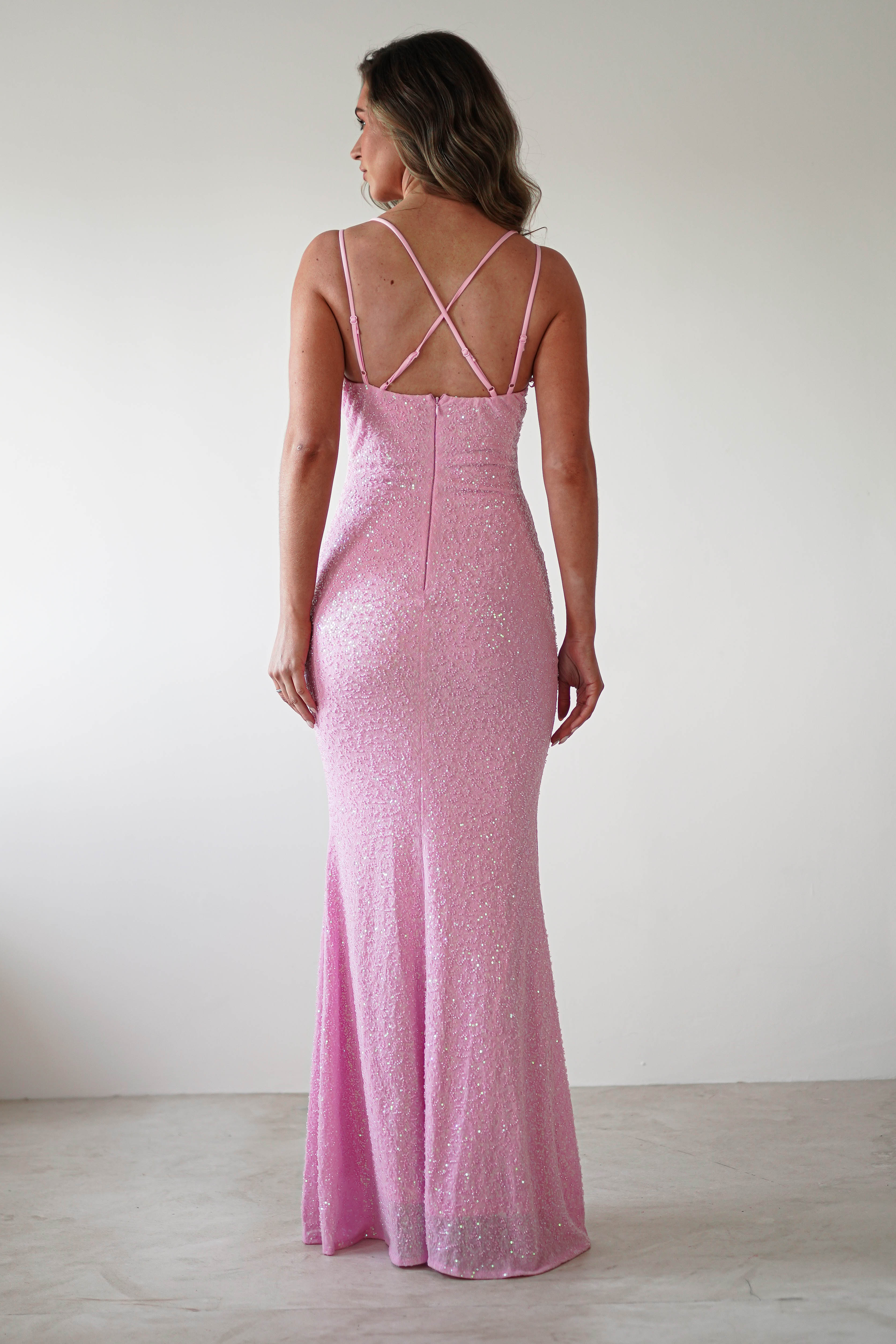 Nina Beaded Bodycon Gown | Pink | Debs & Prom | Formal Gown | Oh Hello Clothing
