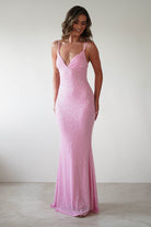 Nina Beaded Bodycon Gown | Pink | Debs & Prom | Formal Gown | Oh Hello Clothing