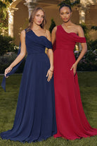 Oh Hello Clothing Women > Clothing > Dresses Ninette Off The Shoulder Chiffon Maxi Dress | Navy