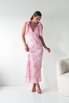 Oh Hello Clothing Women > Clothing > Dresses Noah Floral Embellished Maxi Dress | Pink