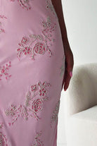 Oh Hello Clothing Women > Clothing > Dresses Noah Floral Embellished Maxi Dress | Pink