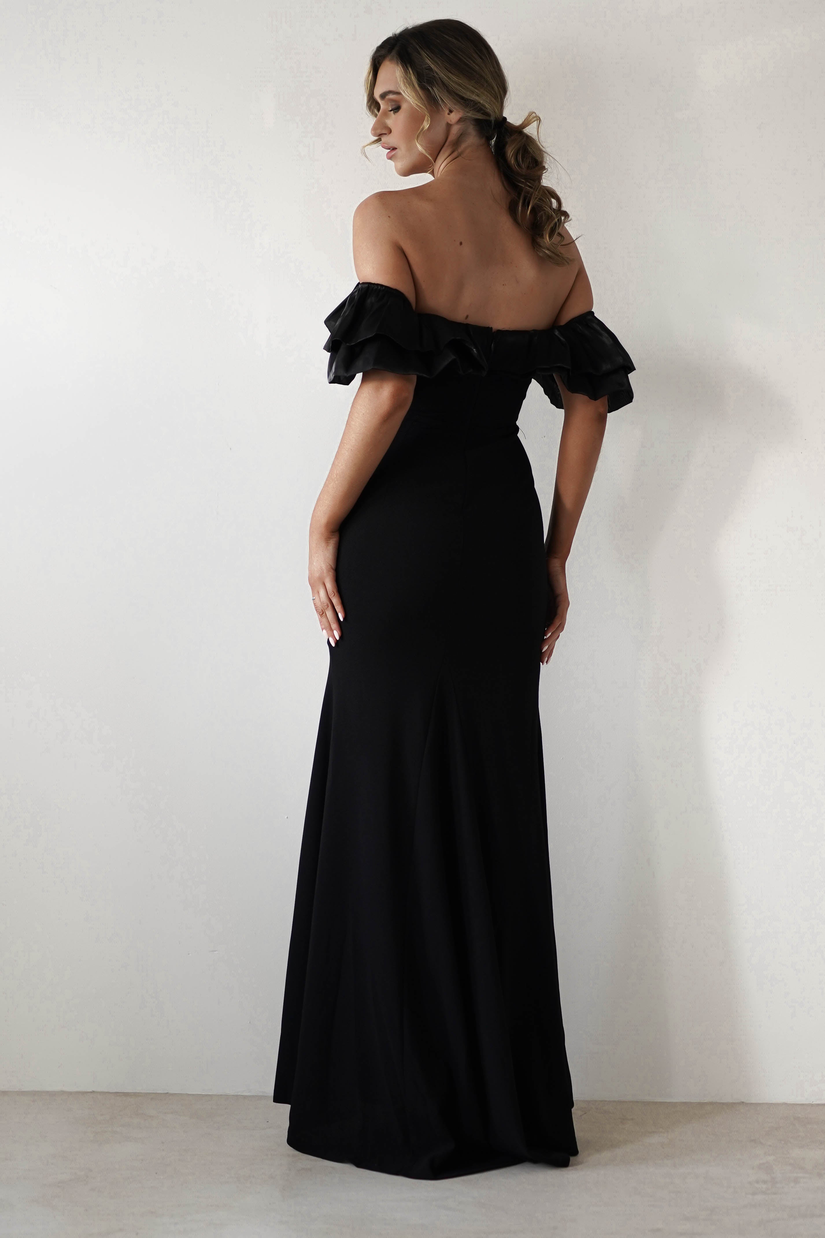 Olympia Off The Shoulder Gown | Black | Debs & Prom | Formal Gown | Oh Hello Clothing