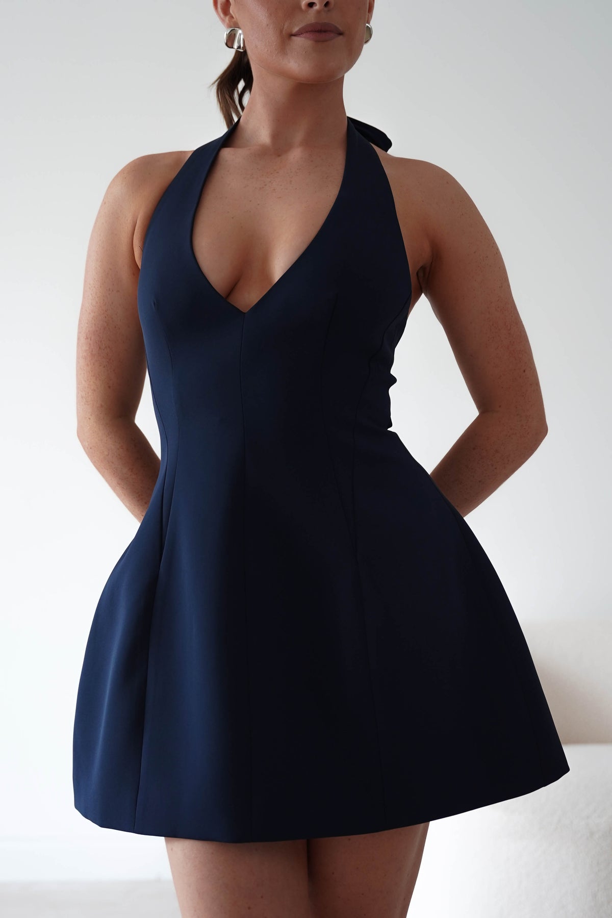Oh Hello Clothing Women > Clothing > Dresses Pandora Structured Mini Dress | Navy