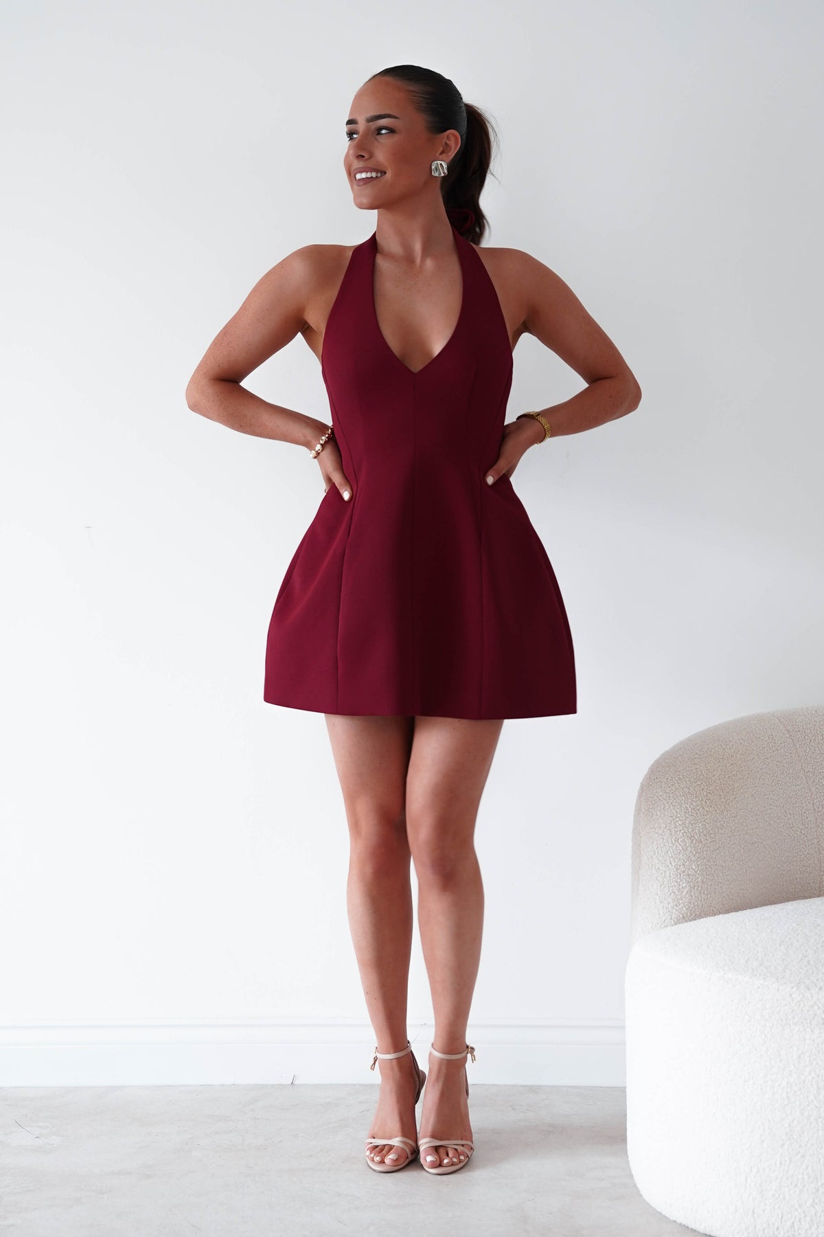 Oh Hello Clothing Women > Clothing > Dresses Pandora Structured Mini Dress | Wine