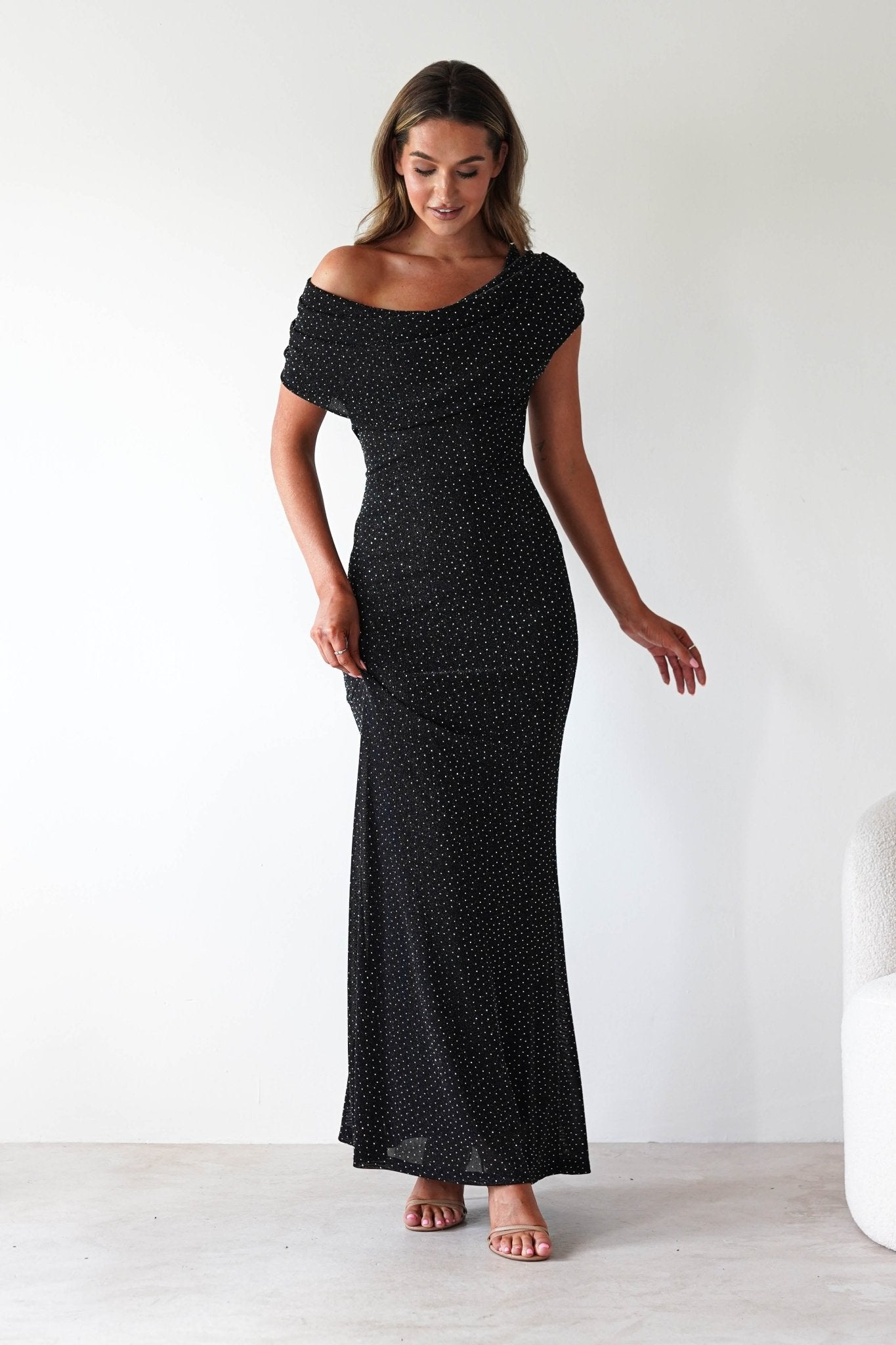 Pascal Bodycon Embellished Maxi Dress Black | Wedding Guest Dress | Bodycon | Maxi | Oh Hello Clothing