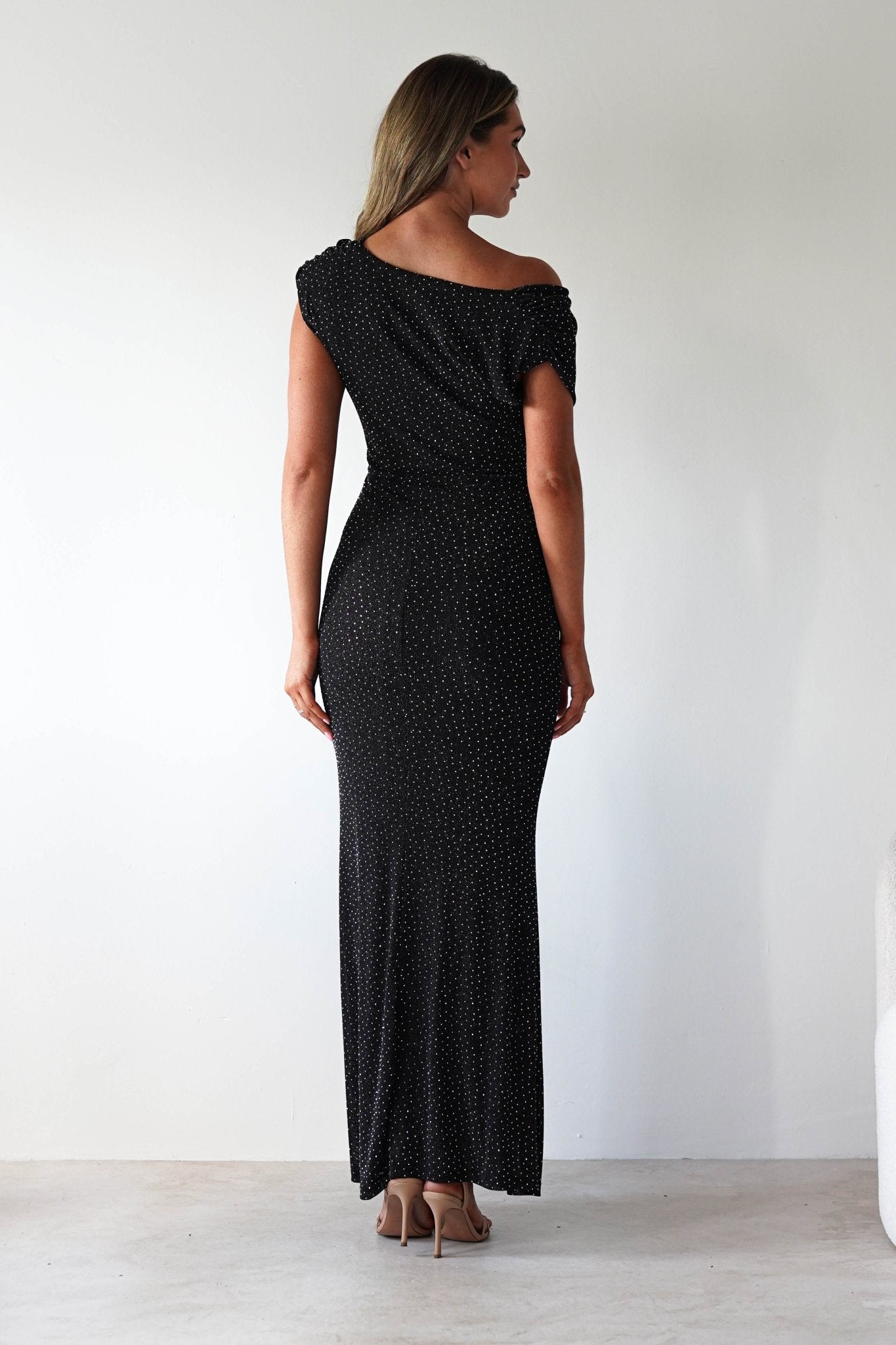 Pascal Bodycon Embellished Maxi Dress Black | Wedding Guest Dress | Bodycon | Maxi | Oh Hello Clothing