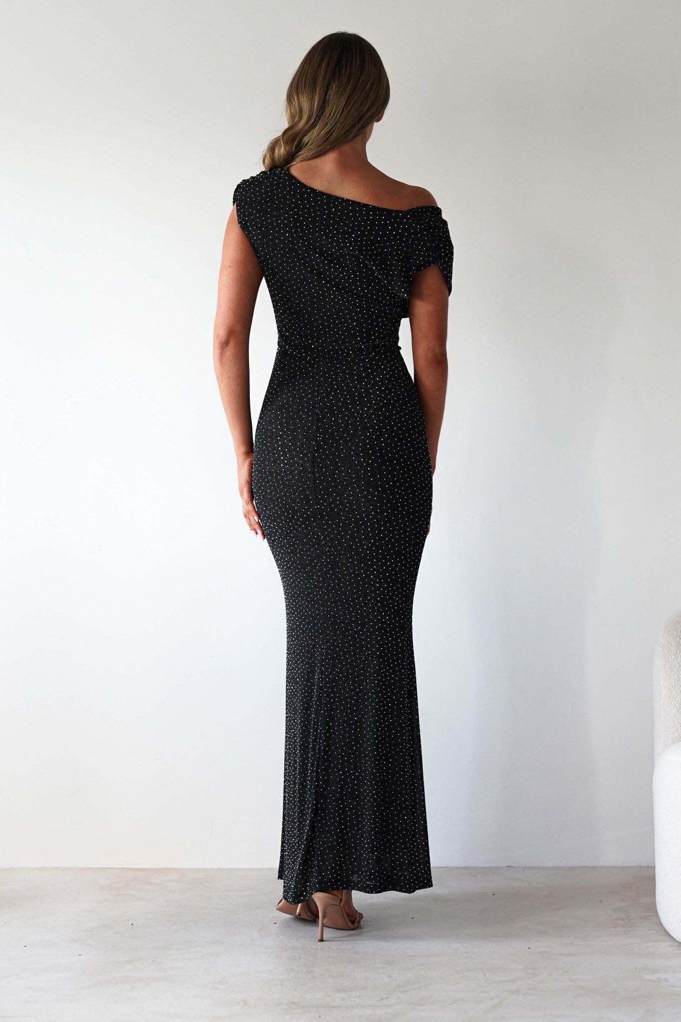 Pascal Bodycon Embellished Maxi Dress Black | Wedding Guest Dress | Bodycon | Maxi | Oh Hello Clothing