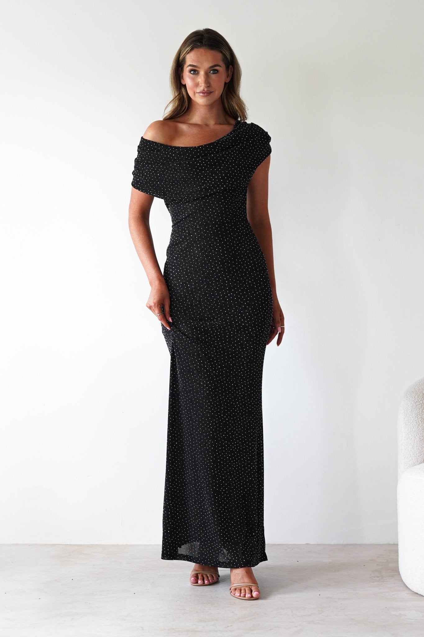 Pascal Bodycon Embellished Maxi Dress Black | Wedding Guest Dress | Bodycon | Maxi | Oh Hello Clothing