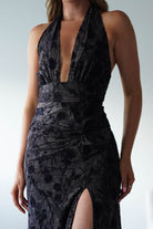 Paxton Halter Neck Floral Maxi Dress Black | Wedding Guest Dress | Halter Neck | Maxi | Oh Hello Clothing