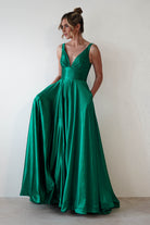 Penelope Glitter Princess Gown | Green | Debs & Prom | Formal Gown | Oh Hello Clothing