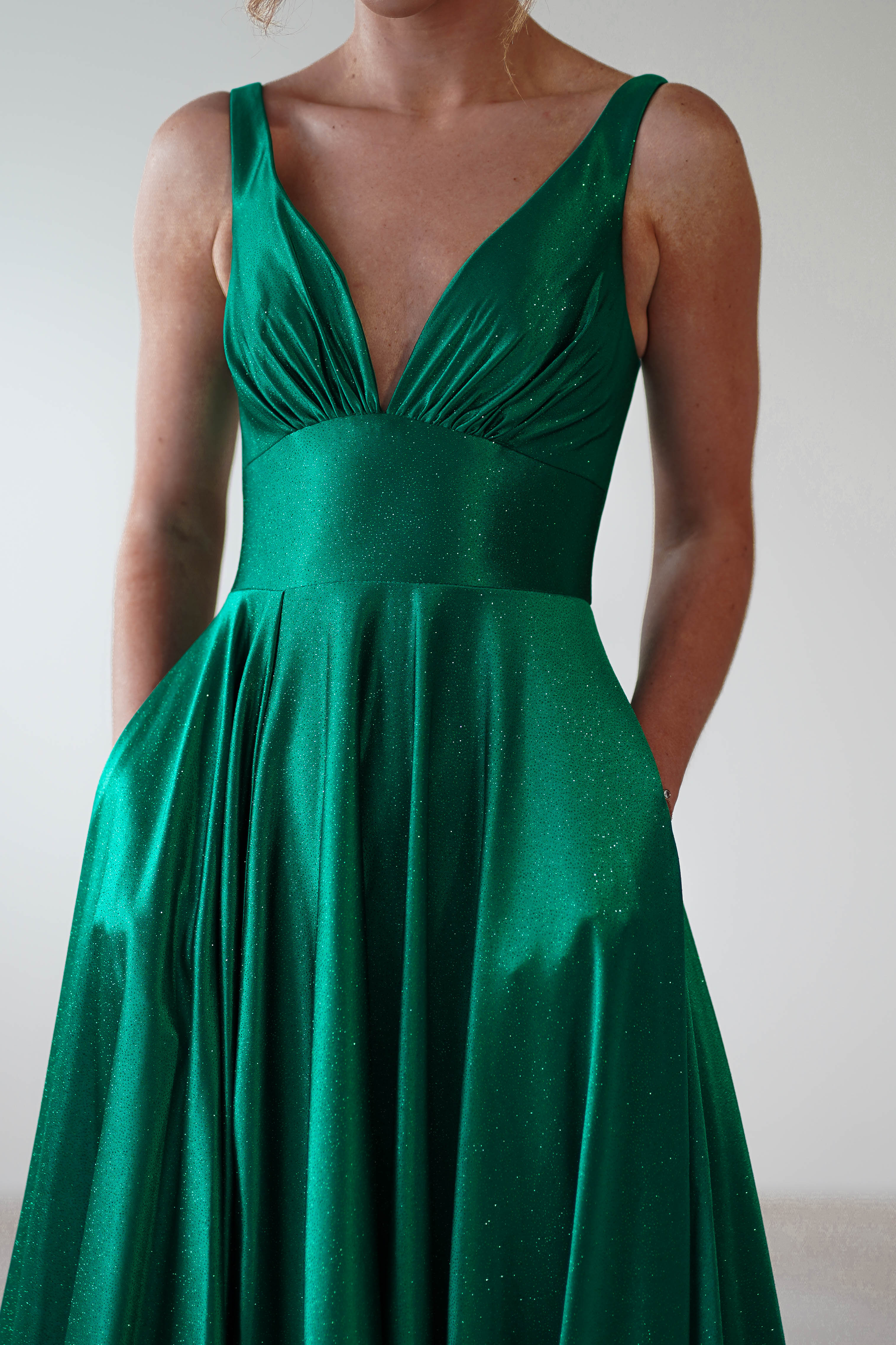 Penelope Glitter Princess Gown | Green | Debs & Prom | Formal Gown | Oh Hello Clothing