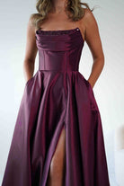 Oh Hello Clothing Debs & Prom Dresses Pepper Strapless A-Line Maxi Gown | Berry