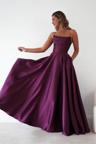 Oh Hello Clothing Dresses > Prom Dresses Pepper Strapless A-Line Maxi Gown | Berry
