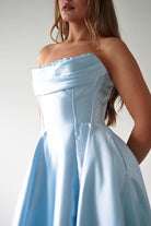 Oh Hello Clothing Dresses > Prom Dresses Pepper Strapless A-Line Maxi Gown | Blue