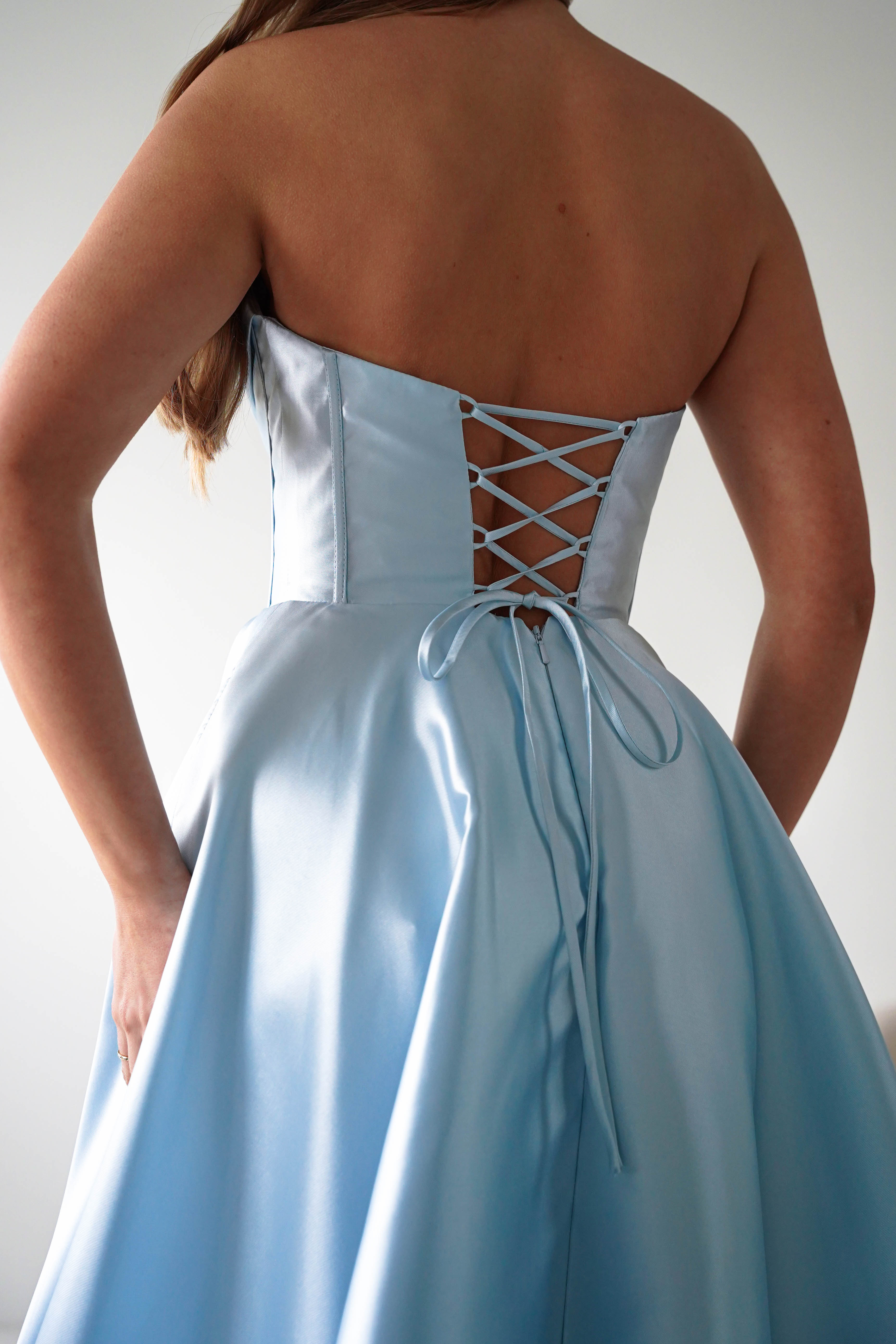Oh Hello Clothing Dresses > Prom Dresses Pepper Strapless A-Line Maxi Gown | Blue