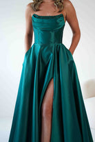 Pepper Strapless A-Line Maxi Gown | Emerald Green | Debs & Prom | Formal Gown | Oh Hello Clothing
