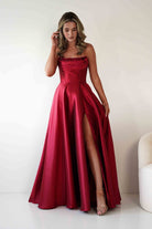 Pepper Strapless A-Line Maxi Gown | Red | Debs & Prom | Formal Gown | Oh Hello Clothing