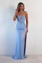 Perla Embellished Gown | Light Blue | Debs & Prom | Formal Gown | Oh Hello Clothing